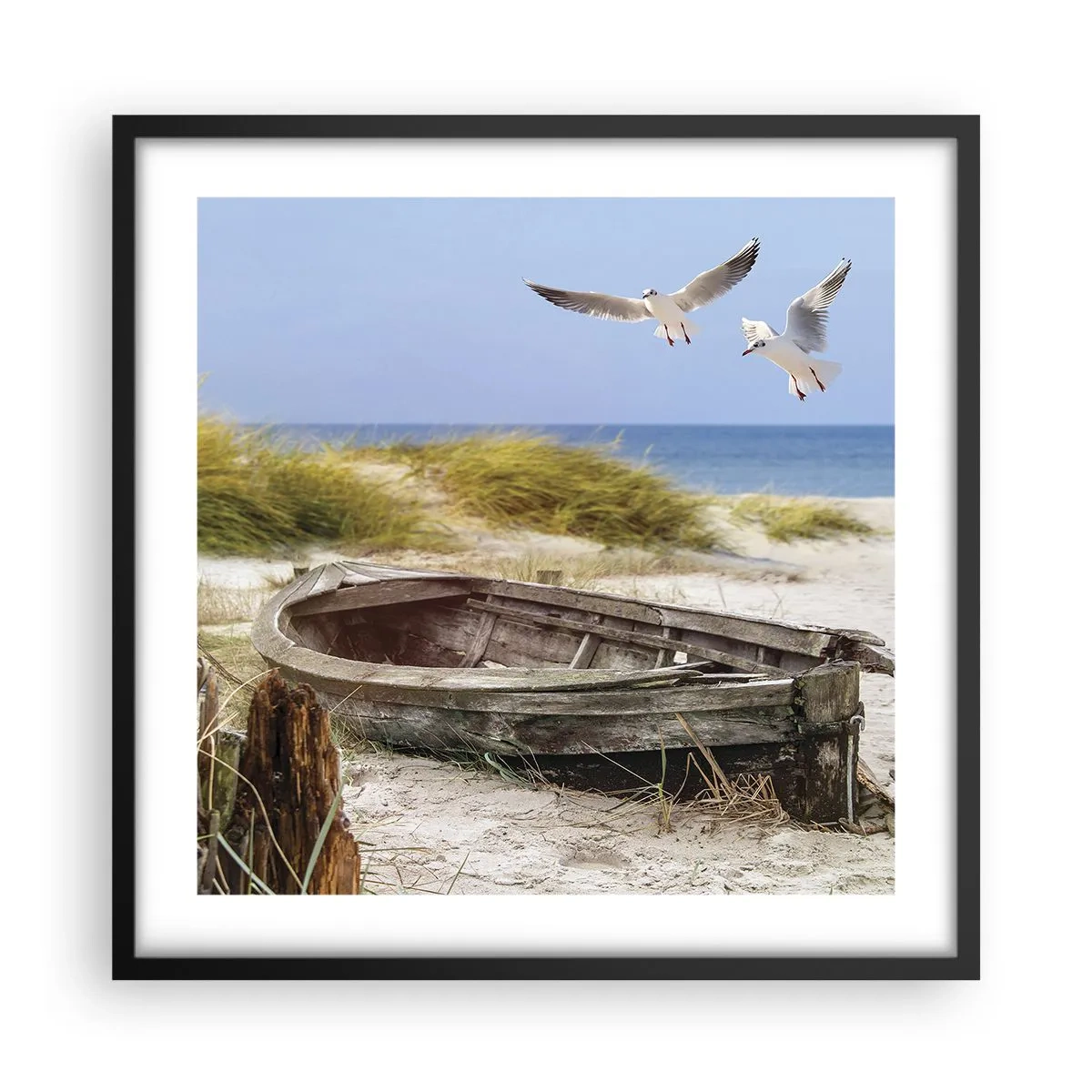 Poszter fehér keretben - Szélben fürödve - 50x50 cm