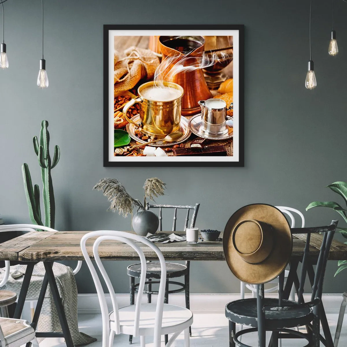 Poszter fehér keretben - Szép napot! - 50x50 cm