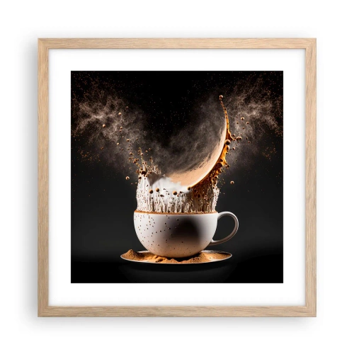 Poszter világos tölgy keretben -  Ízrobbanás - 40x40 cm