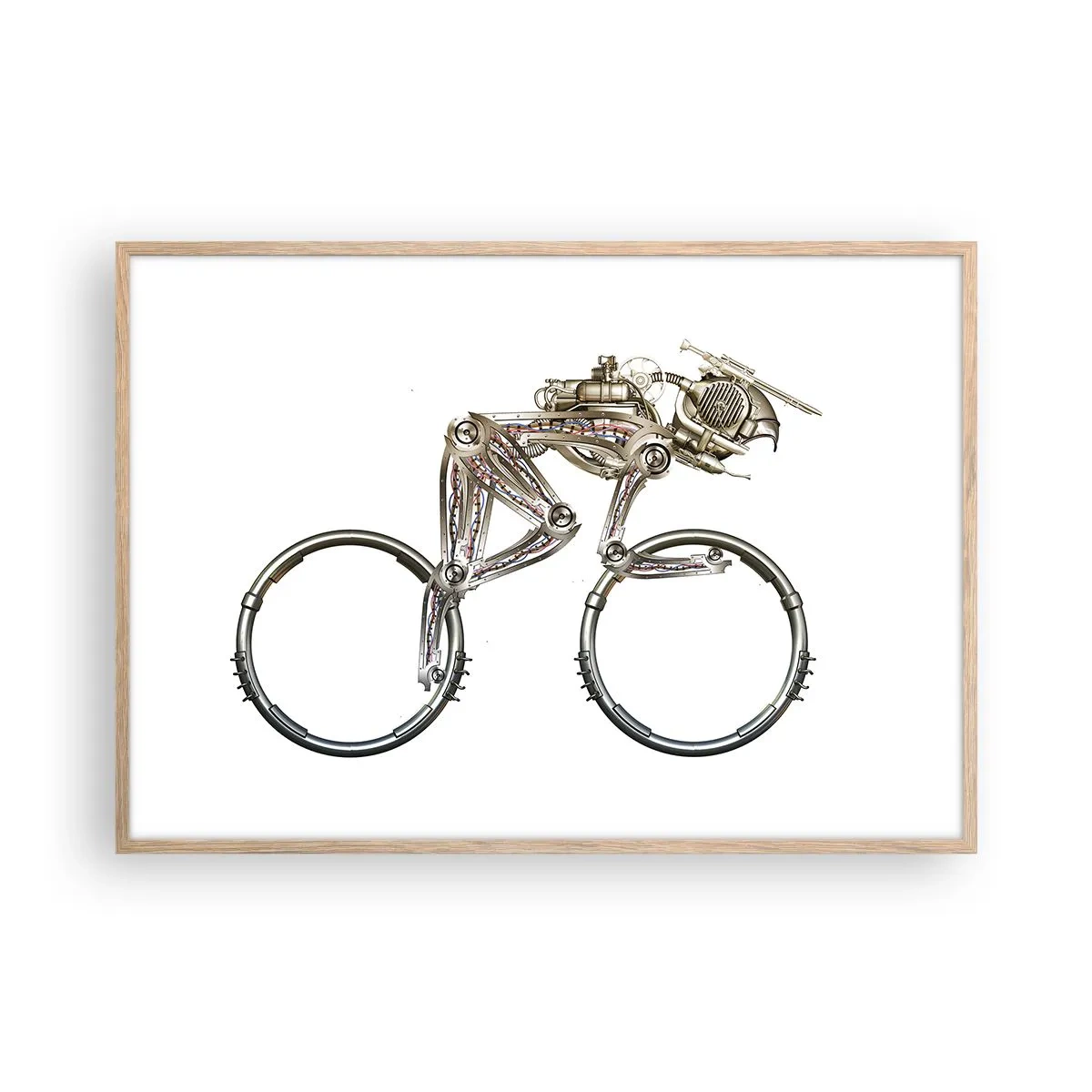 Poszter világos tölgy keretben - Remek gép - 100x70 cm