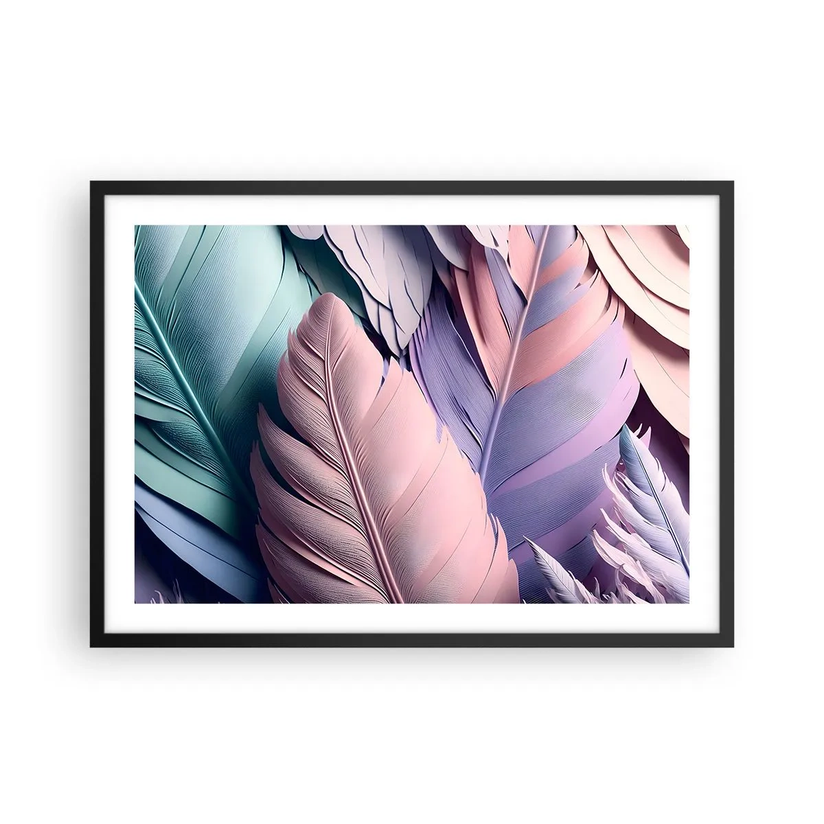 Poszter fehér keretben - Madár sikk - 70x50 cm