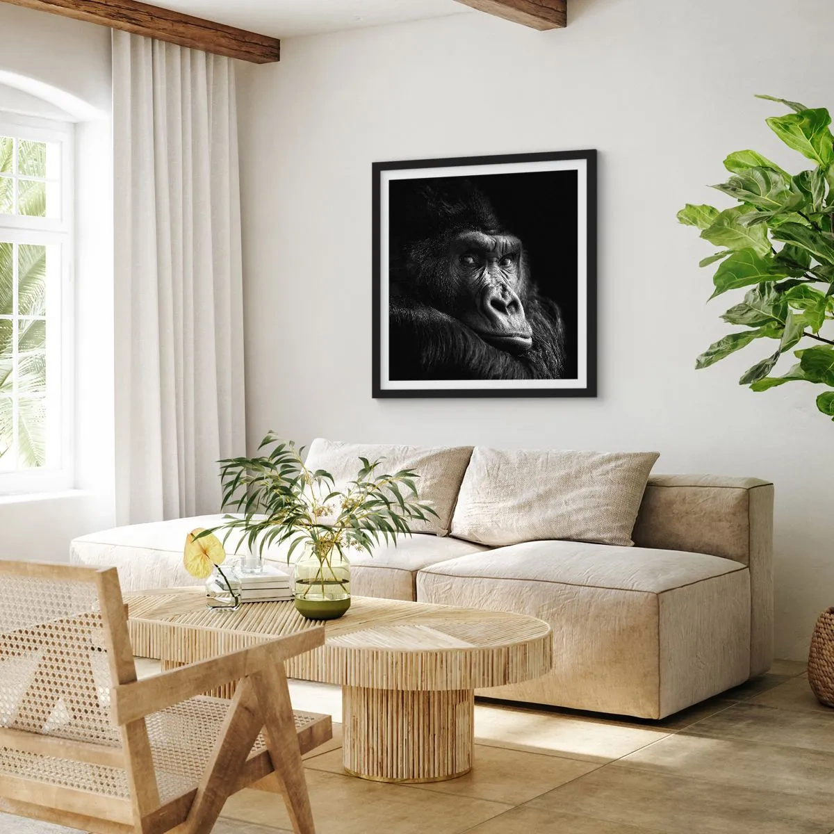 Poszter fehér keretben - Mit bámulsz? - 60x60 cm