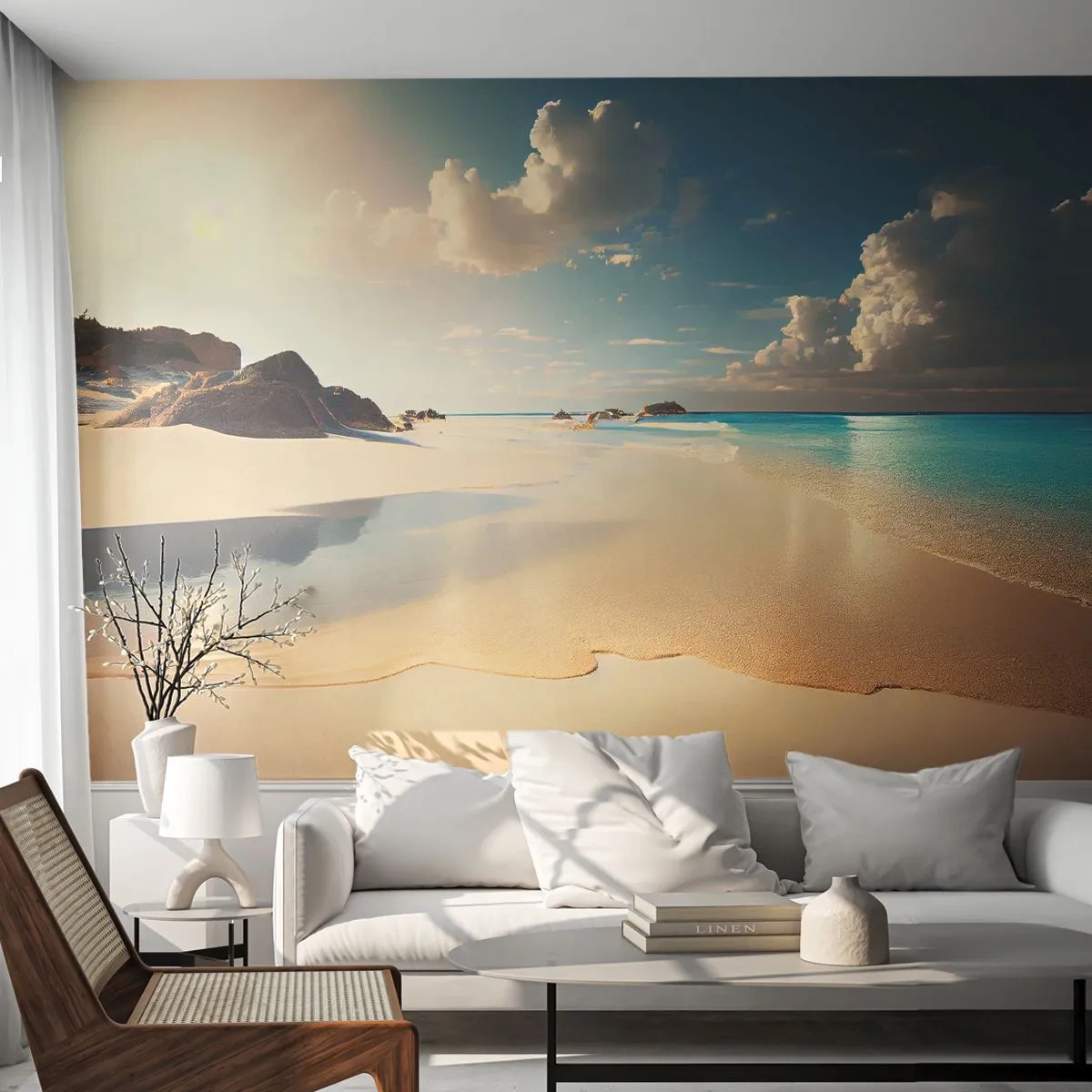 Fotótapéta Premium Sand - Egy álomszerű nap - Vad strand, óceán, Él - 150x105 cm