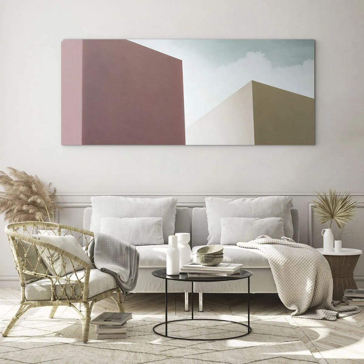 Üveg kép - Egy napsütéses nyár geometriája - 100x40 cm