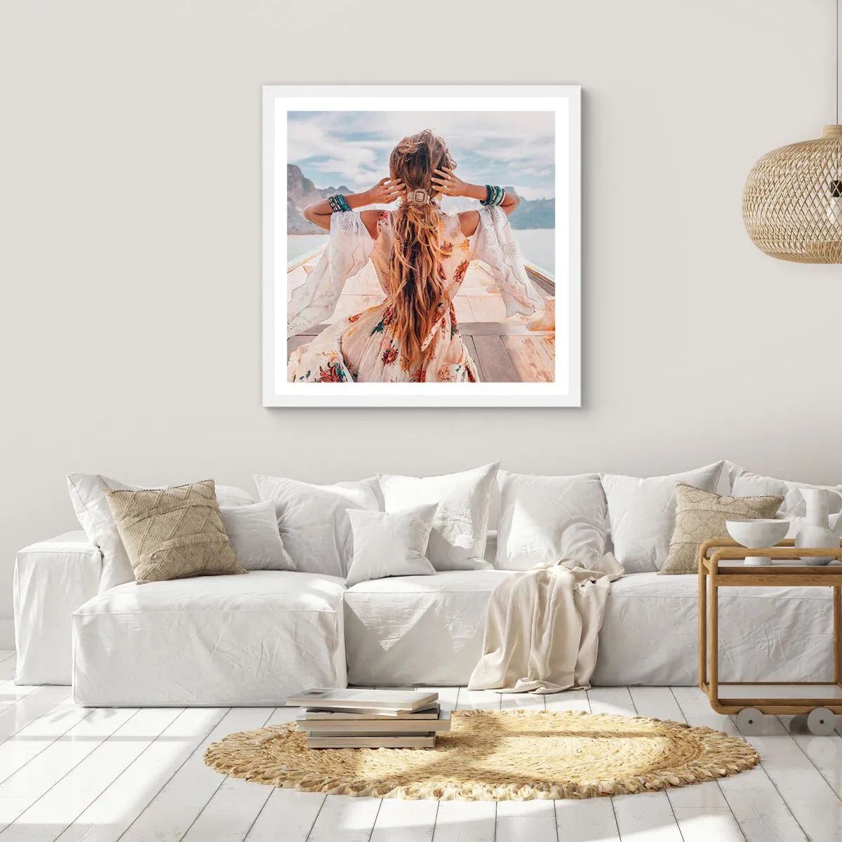 Poszter fekete keretben - Az út a boldogság felé  - 50x50 cm