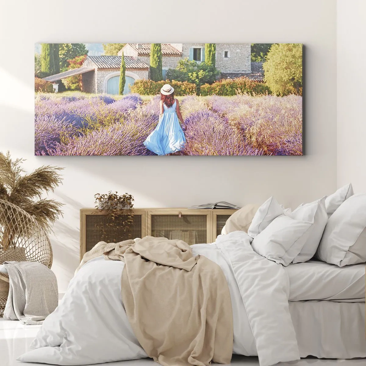 Vászonkép - Levendula lány - 100x40 cm