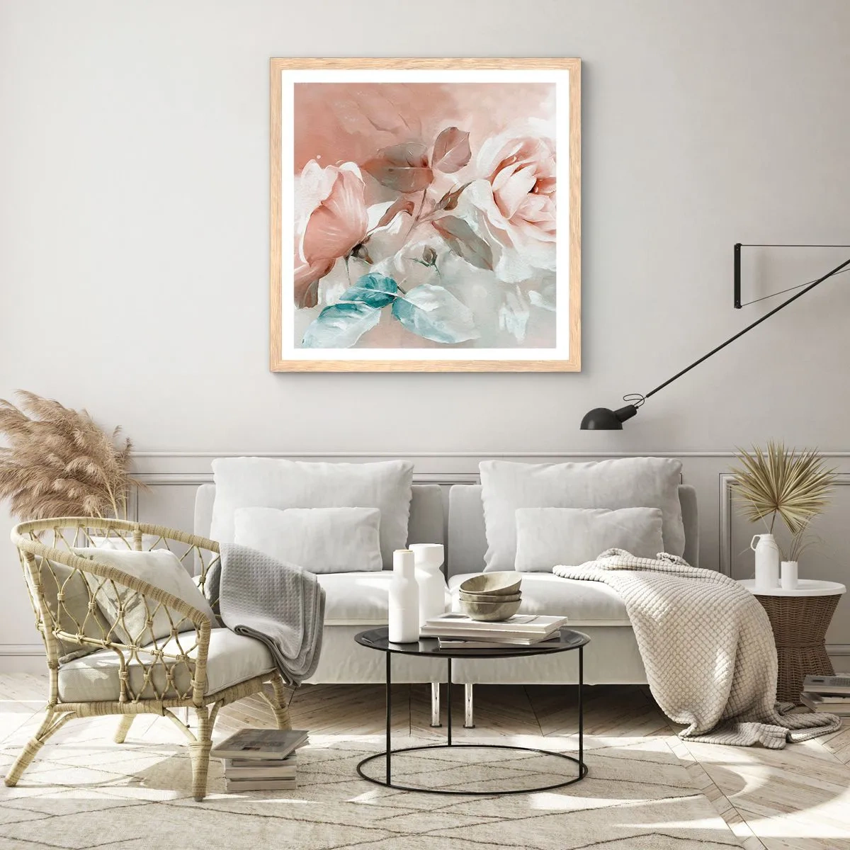 Poszter világos tölgy keretben - A romantika szelleme - 60x60 cm