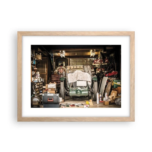 Poszter világos tölgy keretben - Vissza a múltba - 40x30 cm