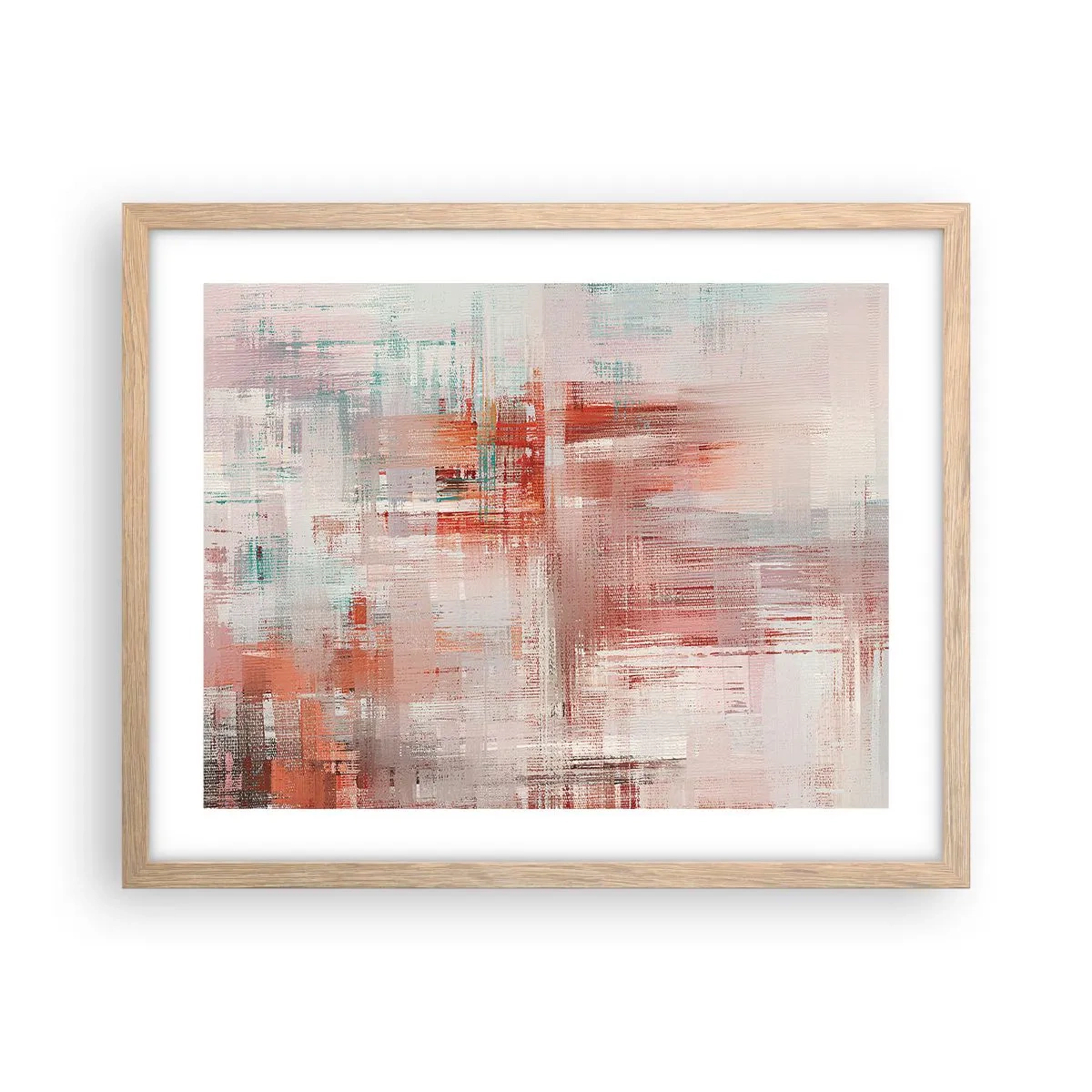 Poszter világos tölgy keretben - Ködös. De rózsaszín - 50x40 cm
