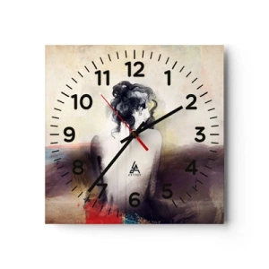 Falióra, Óra - Sima vonalak, ovális formák - 30x30 cm