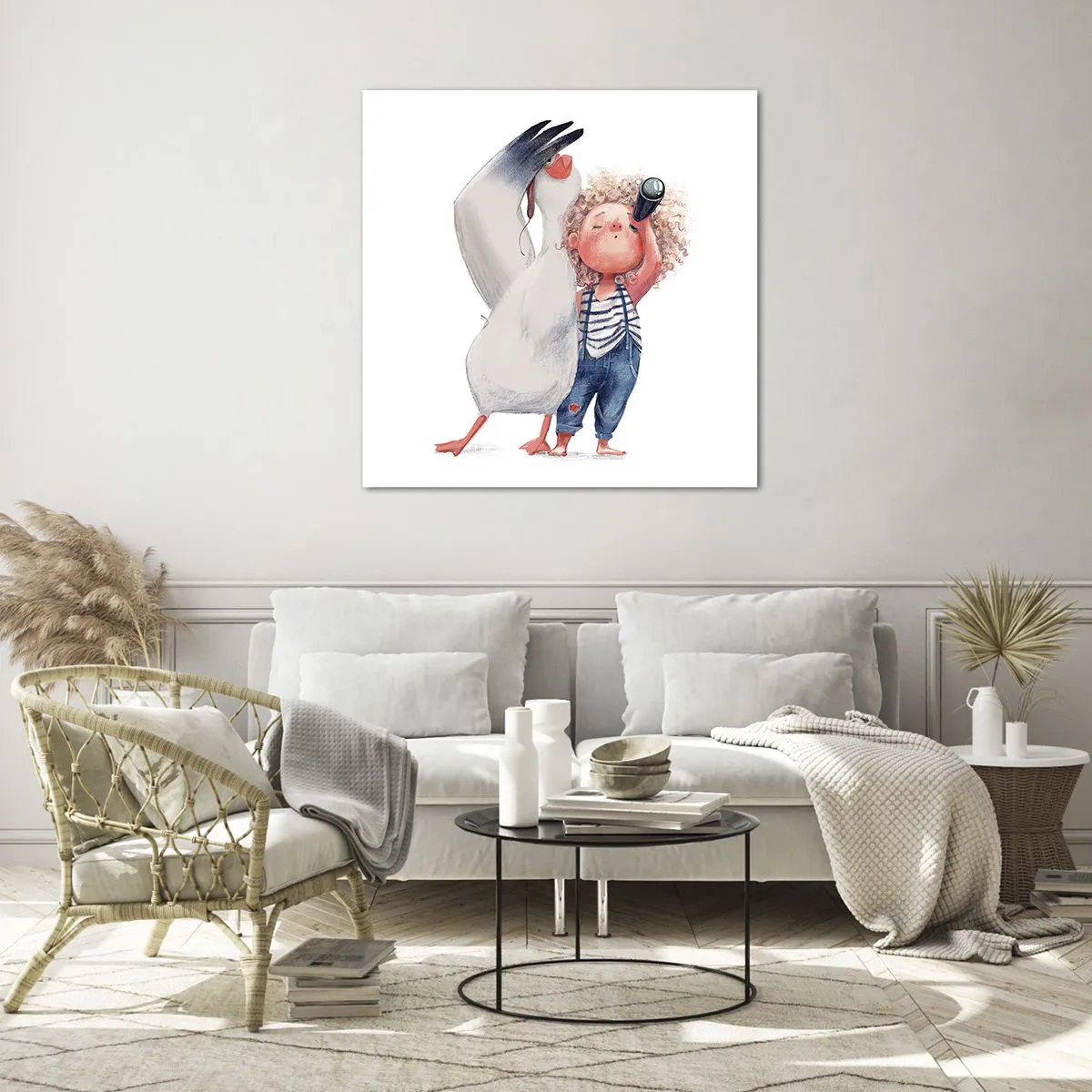 Üveg kép - Nagy utazási terve - 50x50 cm