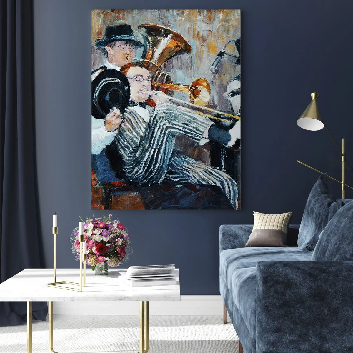 Üveg kép - Az egész jazz - 50x70 cm