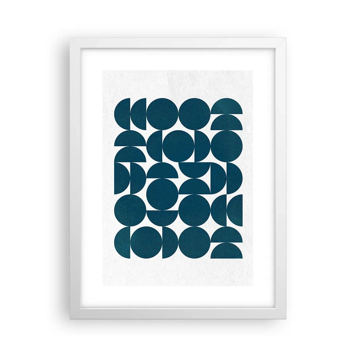 Poszter fekete keretben - Körök és félkörök - 30x40 cm