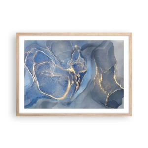 Poszter világos tölgy keretben - Arany por - 70x50 cm