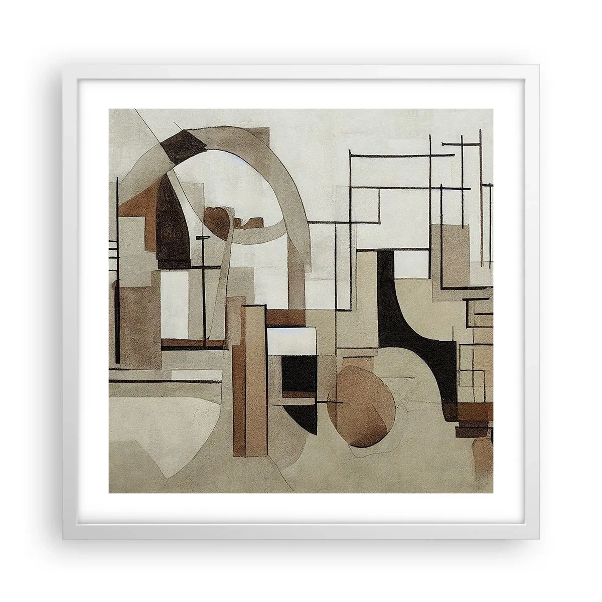 Poszter fekete keretben - Városkép 2.0 - 50x50 cm