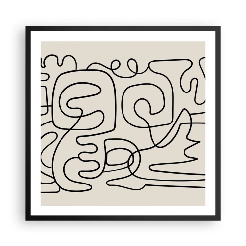 Poszter fehér keretben - A nyomonkövetésben - 60x60 cm