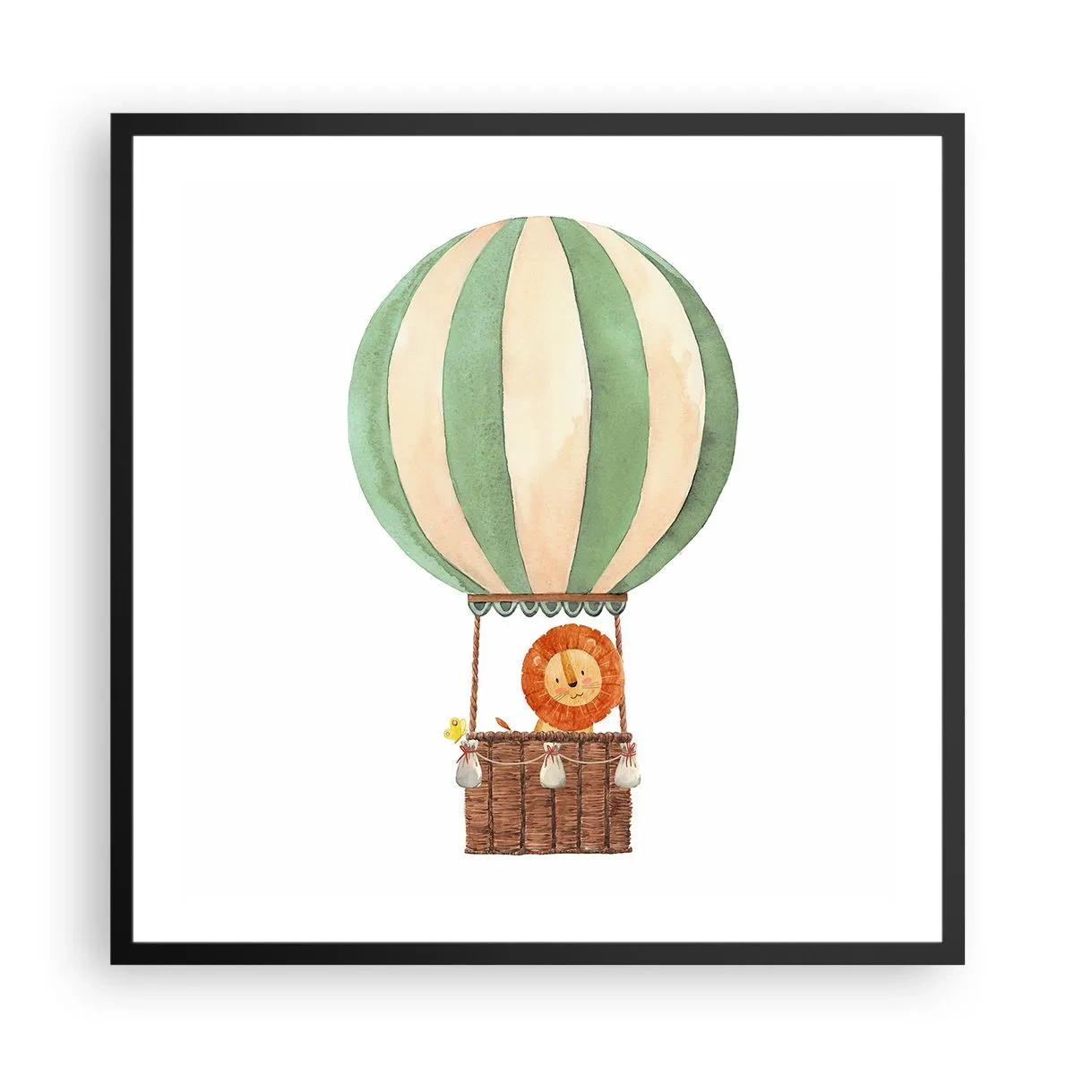 Poszter fehér keretben - Leon utazásai - 60x60 cm