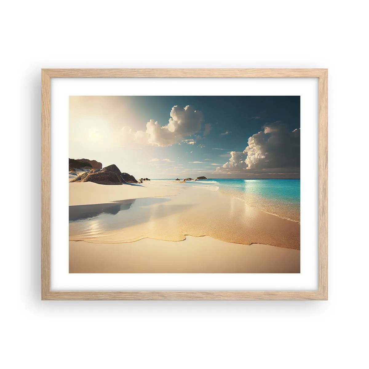 Poszter világos tölgy keretben - Egy álomszerű nap - 50x40 cm