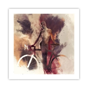Poszter - Márvány formájú kerékpáros lélek - 50x50 cm