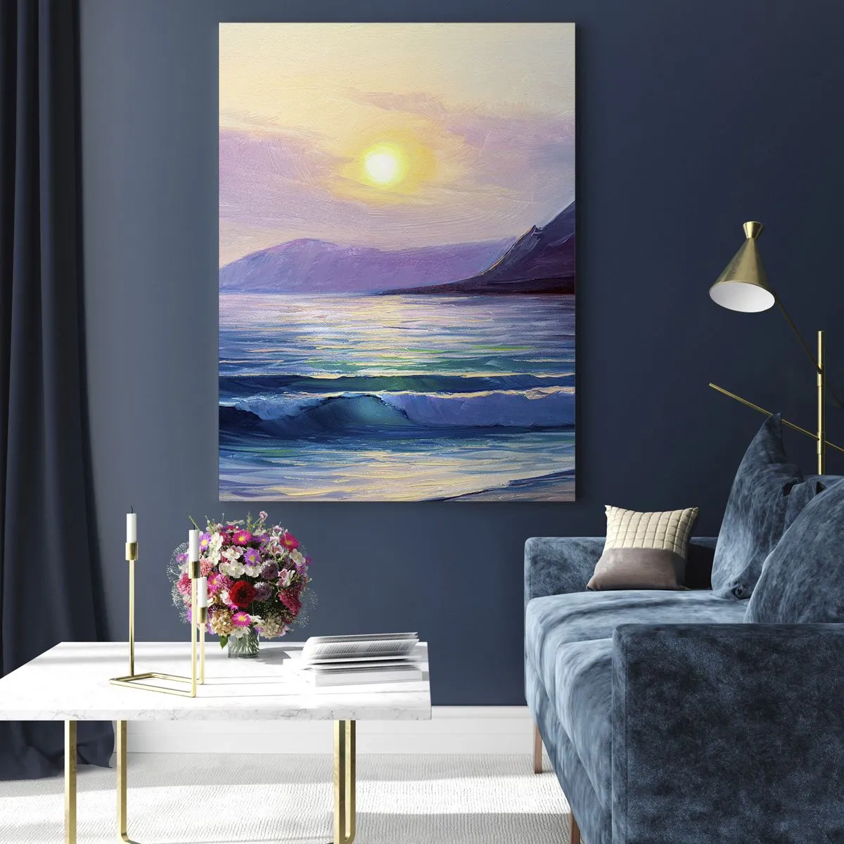 Üveg kép - Víz és levegő kristály - 50x70 cm