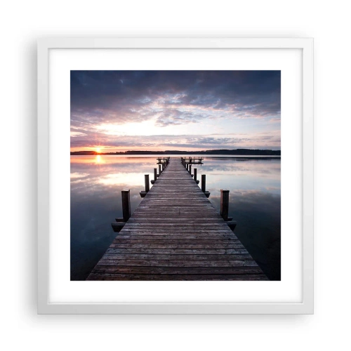 Poszter fekete keretben - Csendes határ a nappal és az éjszaka között - 40x40 cm