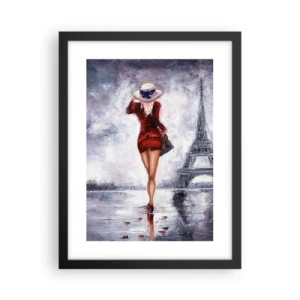 Poszter fehér keretben - Párizsi szimbólumok - 30x40 cm