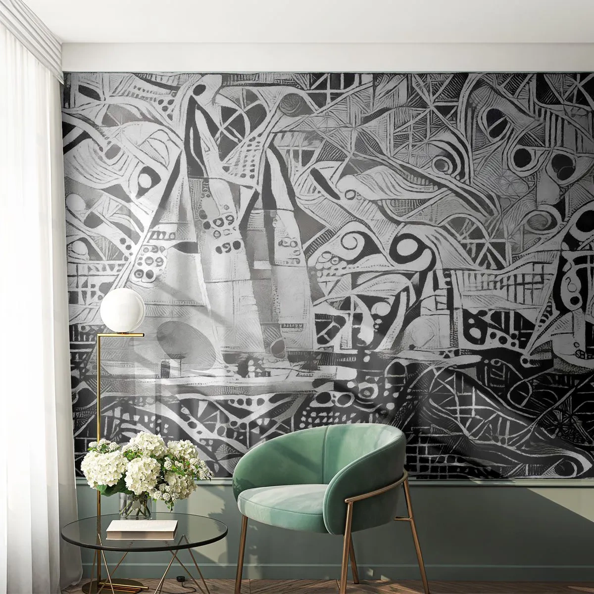 Fotótapéta Premium Canvas - A hullámok között - vitorlázás, Kubizmus, Darab - 200x140 cm