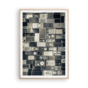 Poszter világos tölgy keretben - És minden rendben van - 70x100 cm