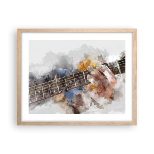 Poszter világos tölgy keretben - Költészet a húrok között - 50x40 cm