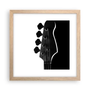 Poszter világos tölgy keretben - Sziklacsend  - 30x30 cm