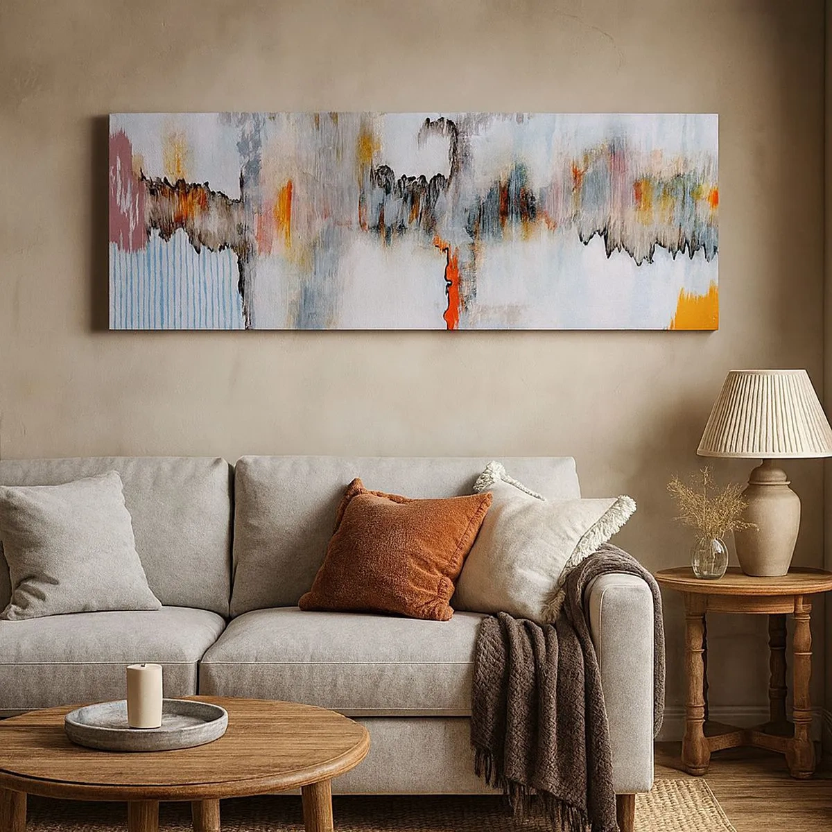 Vászonkép - Egy bottal a vízen - 100x40 cm