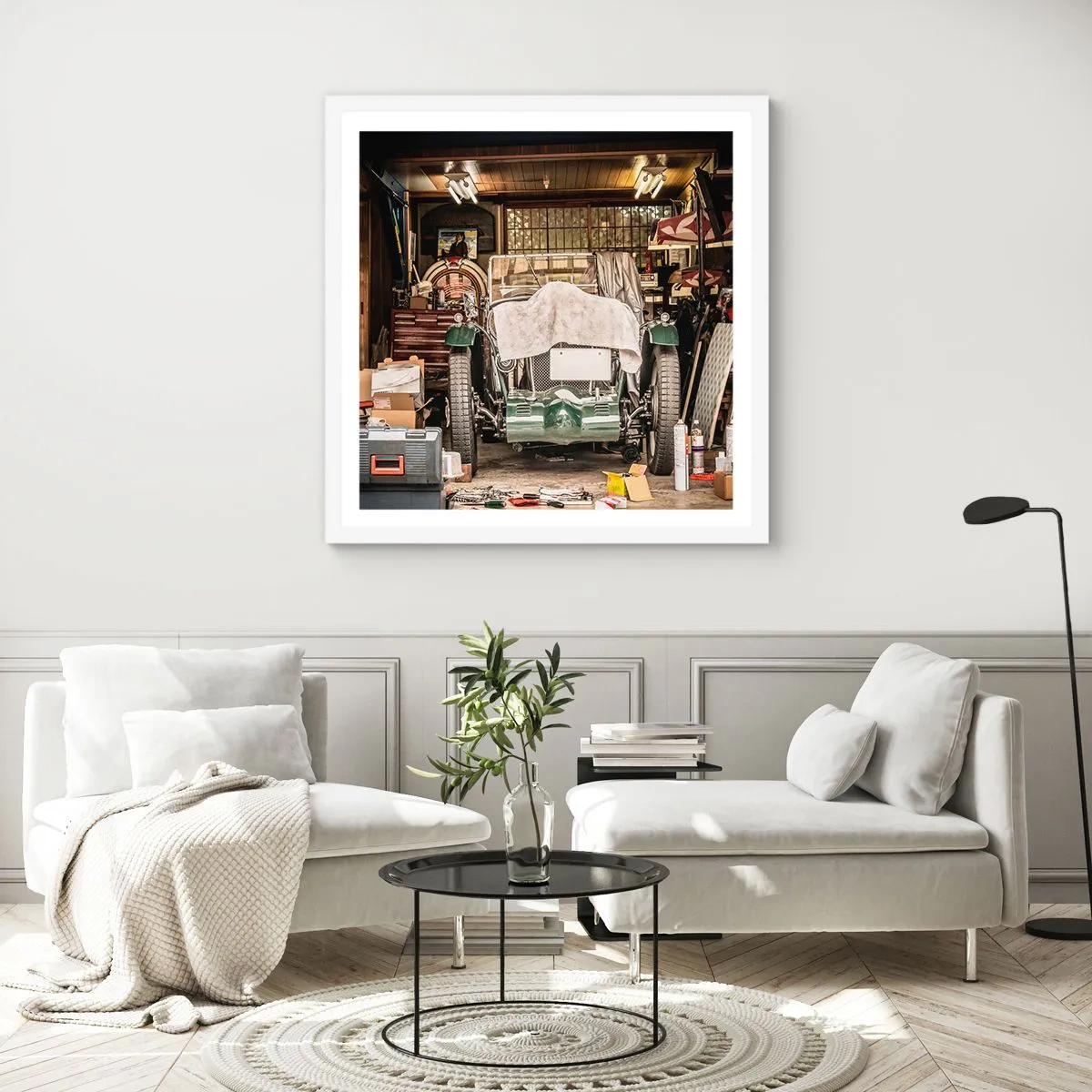 Poszter fekete keretben - Vissza a múltba - 30x30 cm