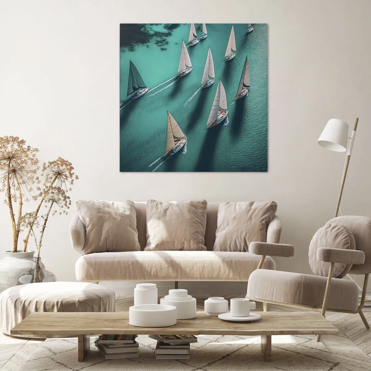 Vászonkép - Versengés a széllel - 60x60 cm