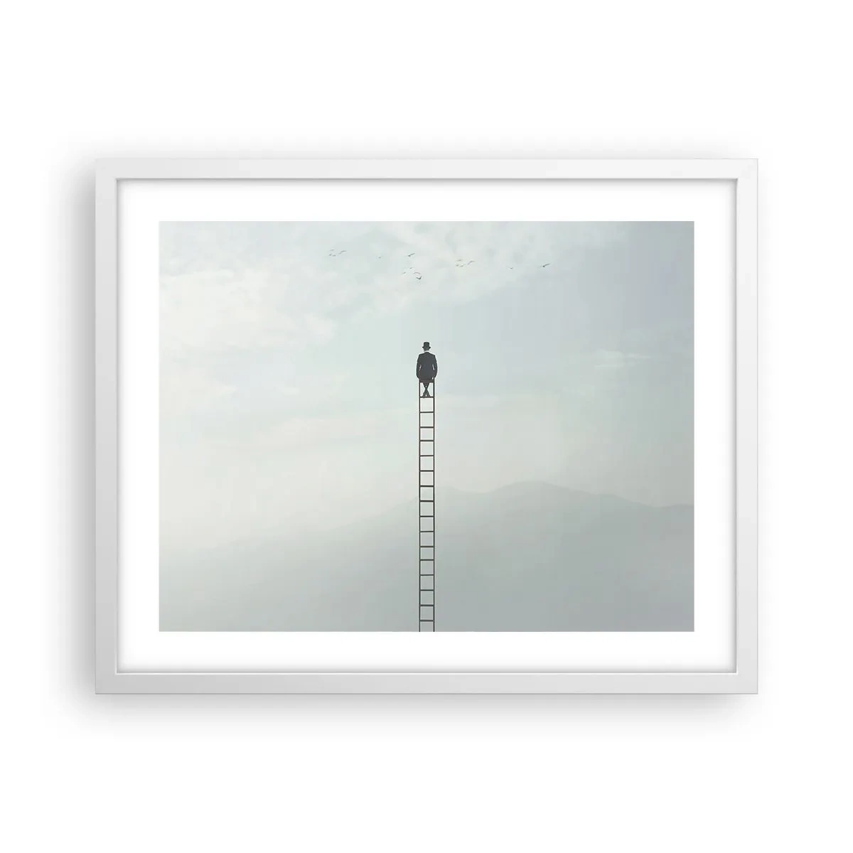Poszter fekete keretben - Emelkedj feljebb - 50x40 cm