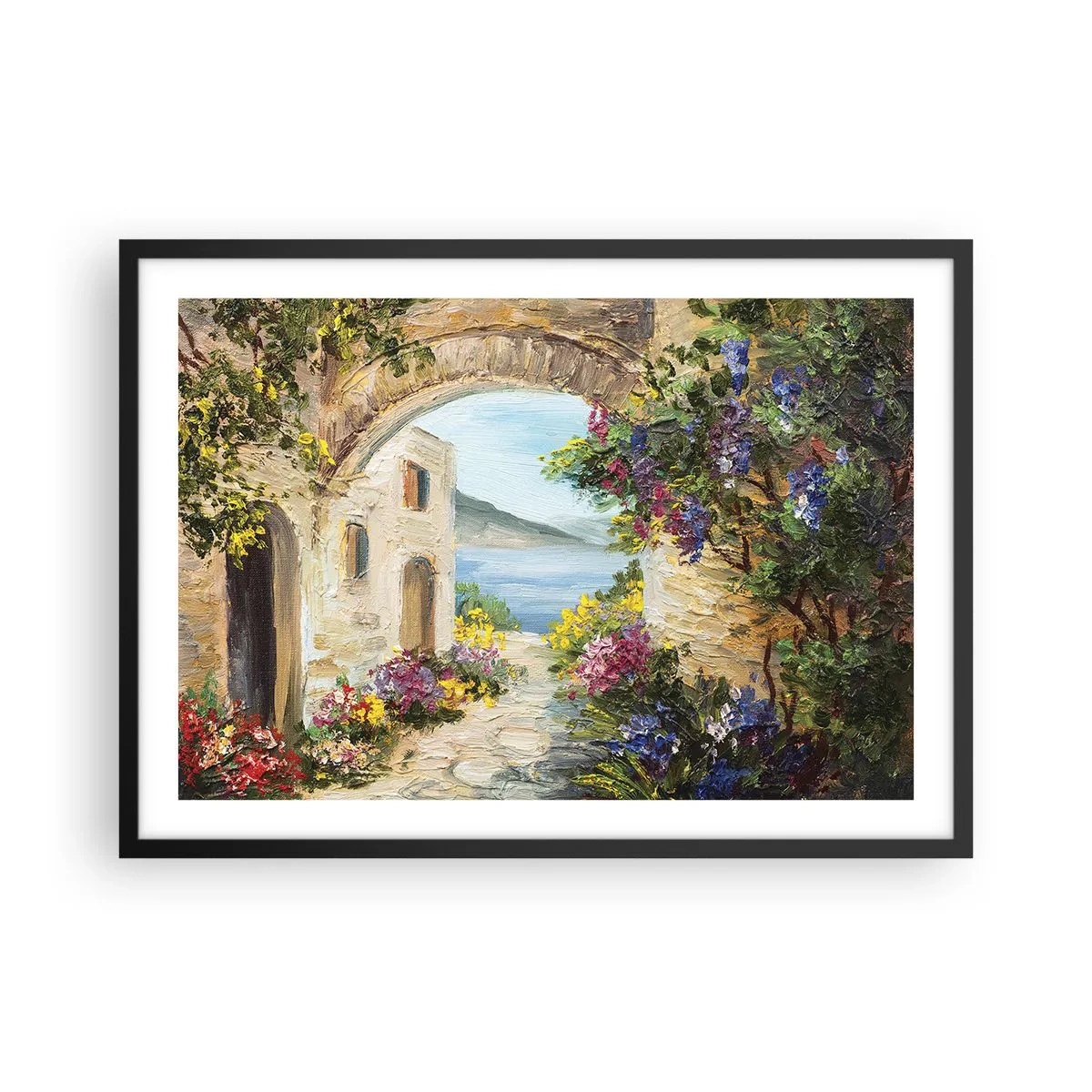 Poszter fehér keretben - Egy tengerparti vidék varázsa - 70x50 cm