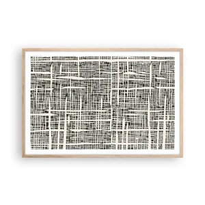 Poszter világos tölgy keretben - Szőtt kompozíció - 91x61 cm