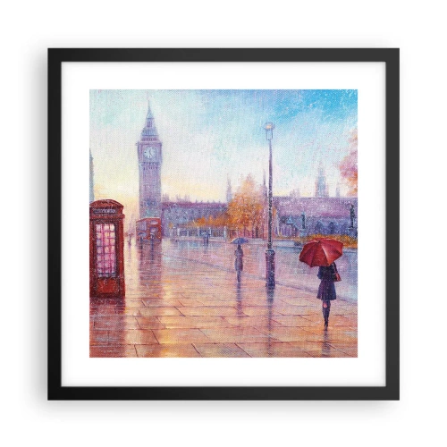 Poszter fehér keretben - Őszi nap Londonban - 40x40 cm