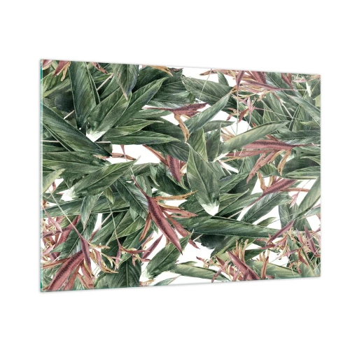 Üveg kép - Smaragd-lila bozót - 100x70 cm