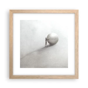 Poszter világos tölgy keretben - Az élet játéka - 30x30 cm