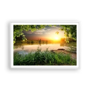 Poszter fekete keretben - Táj zöld keretben - 91x61 cm