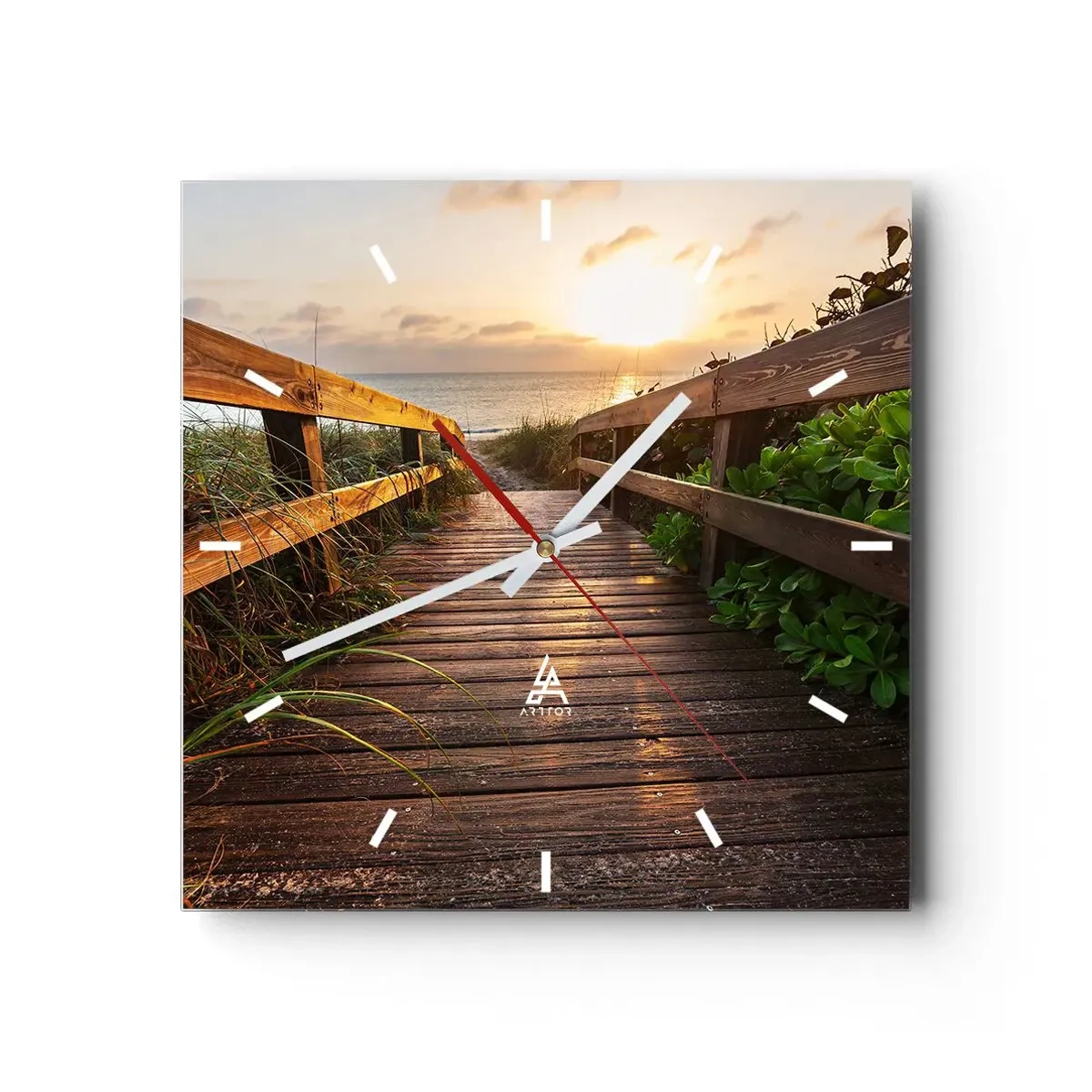 Falióra, Óra - És egyenesen a partra - 40x40 cm