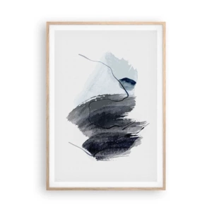 Poszter világos tölgy keretben - Intenzitás és mozgás - 70x100 cm