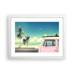 Poszter fekete keretben - Ideje elkezdeni a nyaralást - 40x30 cm