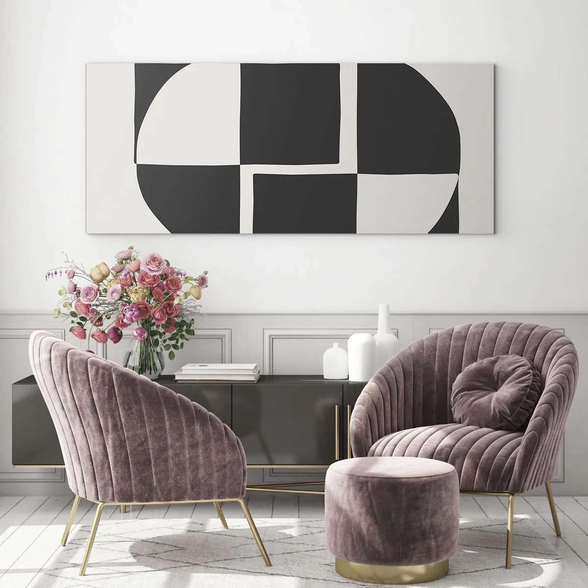 Üveg kép - Antitézis – szintézis - 120x50 cm