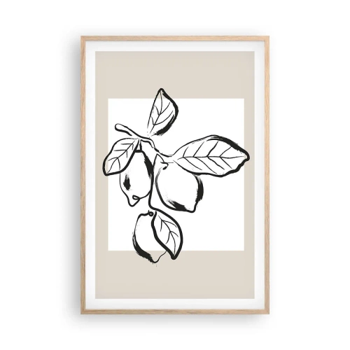 Poszter világos tölgy keretben - Ahol a citrom érik... - 61x91 cm