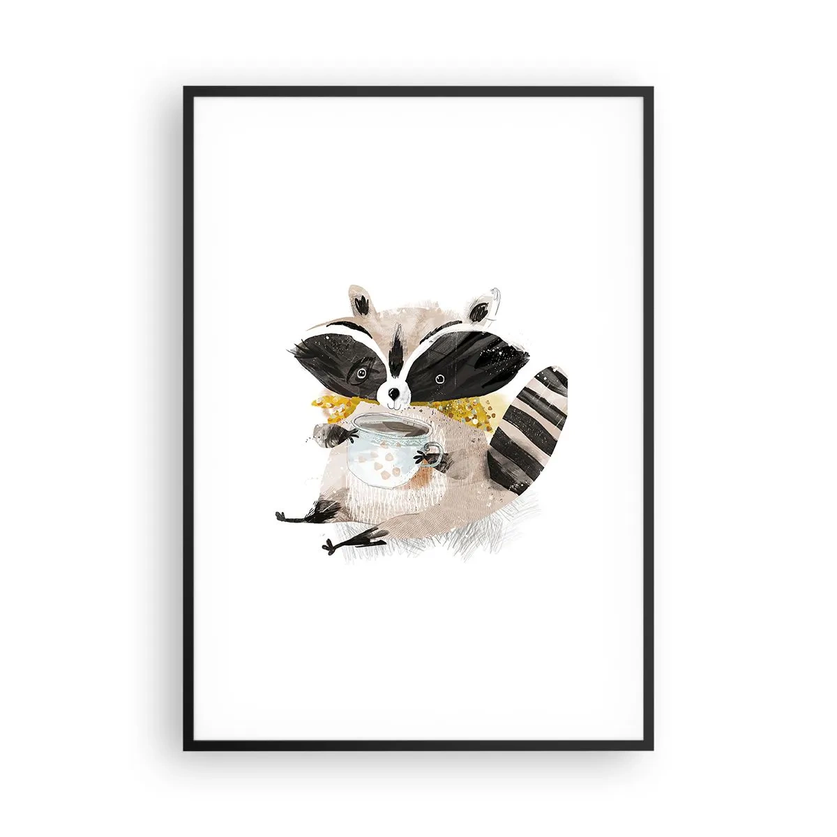 Poszter fehér keretben - A barátom a mosómedve - 70x100 cm