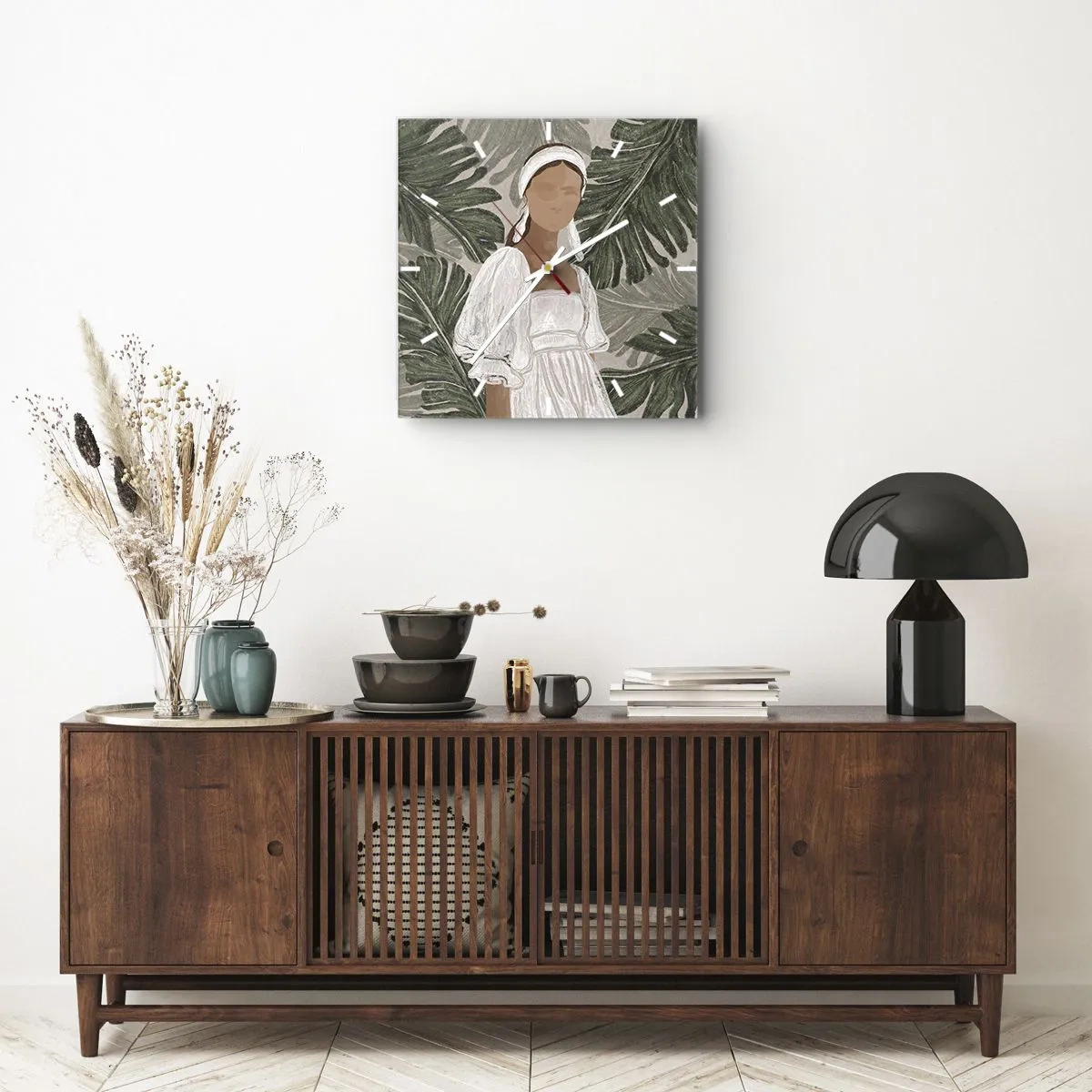 Falióra, Óra - Egzotikus portré - 40x40 cm