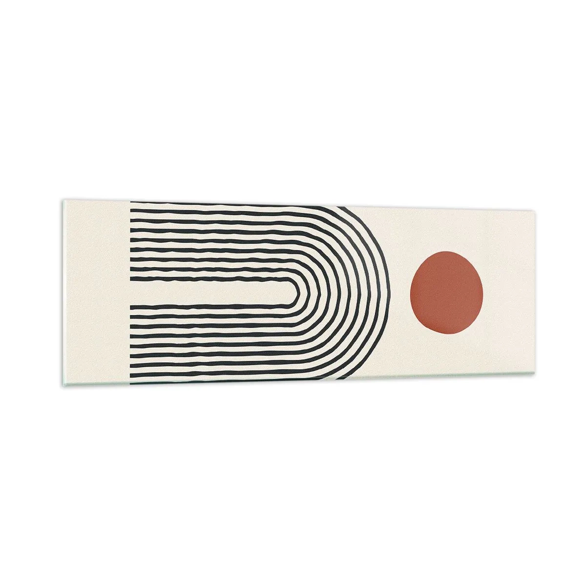 Üveg kép - Formák és színek vonzalma - 90x30 cm