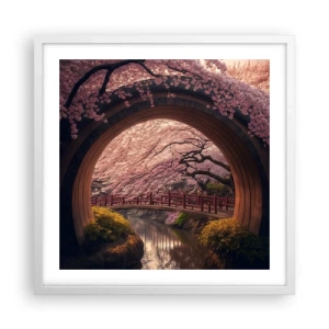 Poszter fekete keretben - Japán tavasz - 50x50 cm
