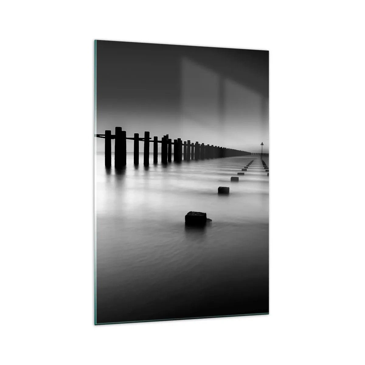 Üveg kép - Szürke távolság a ködben - 70x100 cm